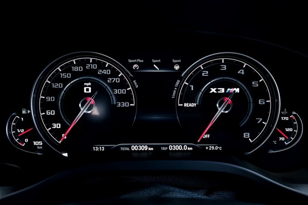 2020 BMW X3 M Competition Instrumentation